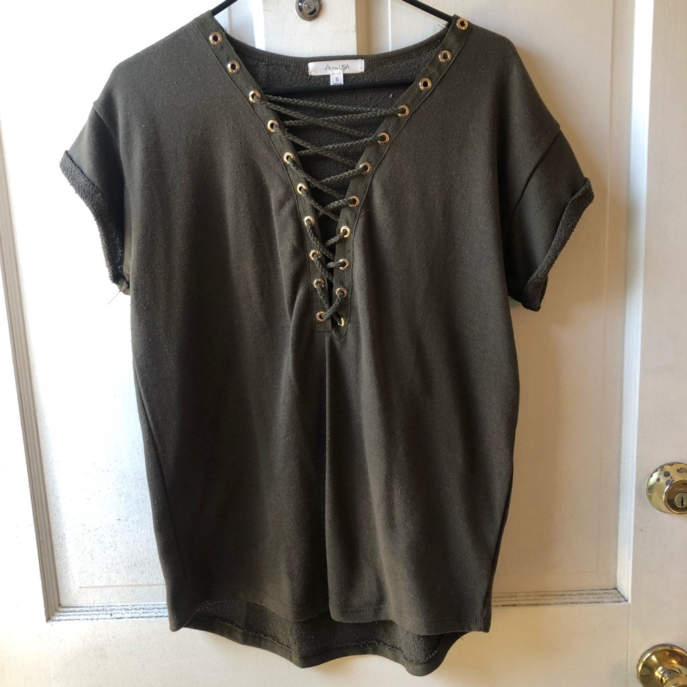 Active USA Lace Up Shirt